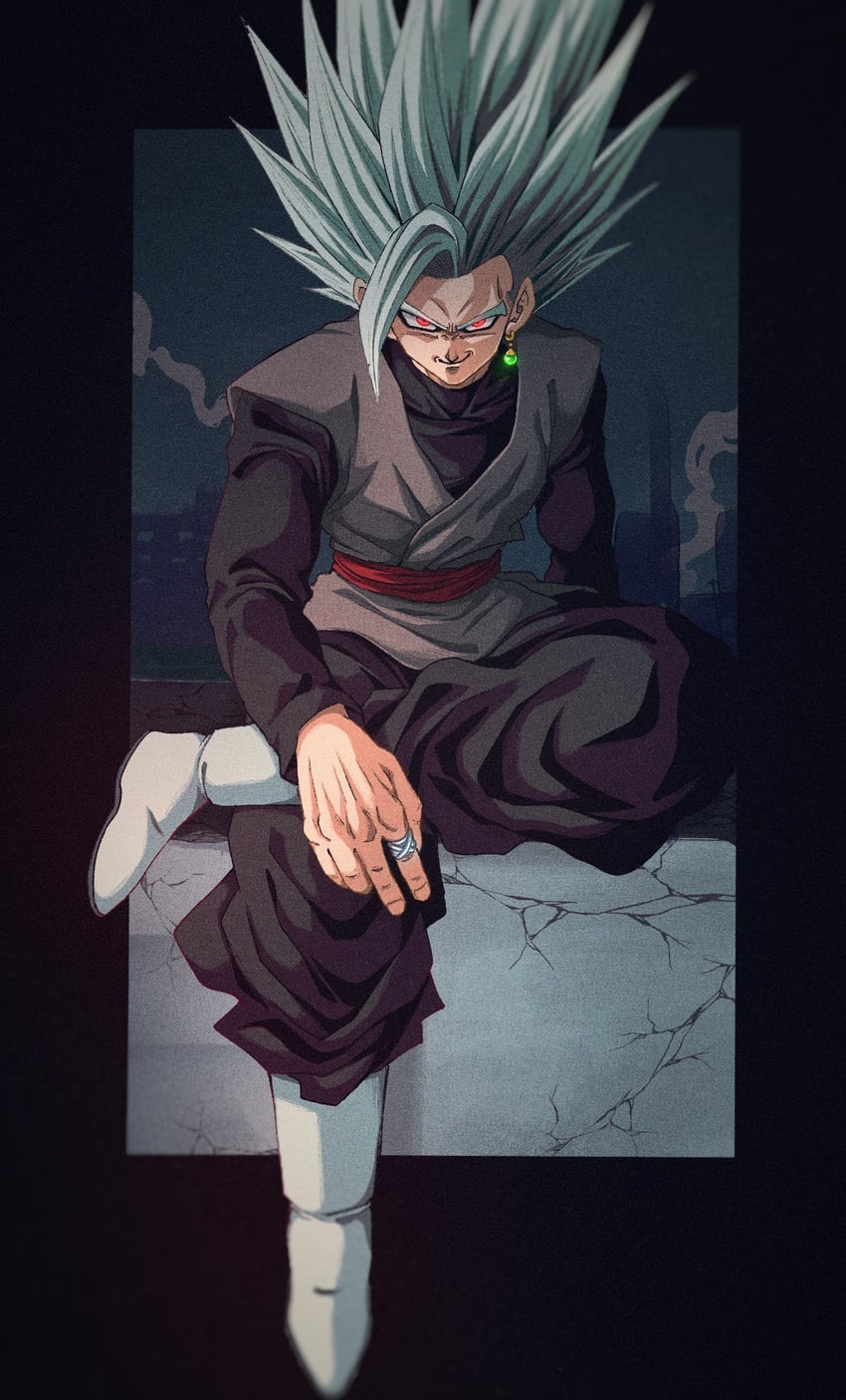 goku black, gohan beast, and gohan black (dragon ball and 2 more) drawn by bure_(fantasticyouth7)
