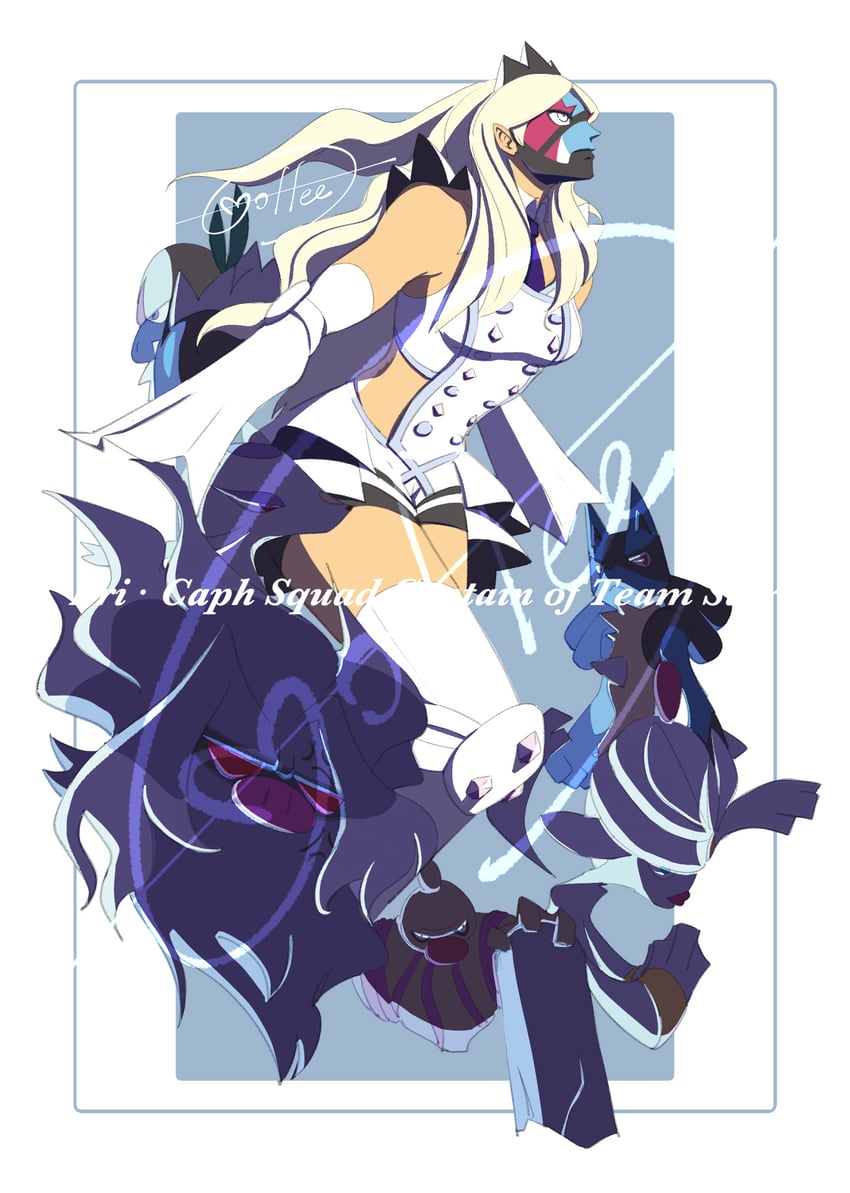 lucario, mienshao, eri, medicham, conkeldurr, and 3 more (pokemon and 1 more) drawn by cccacademia