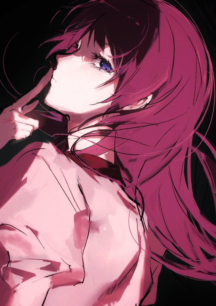 senjougahara hitagi (monogatari and 1 more) drawn by moku_(muooku)