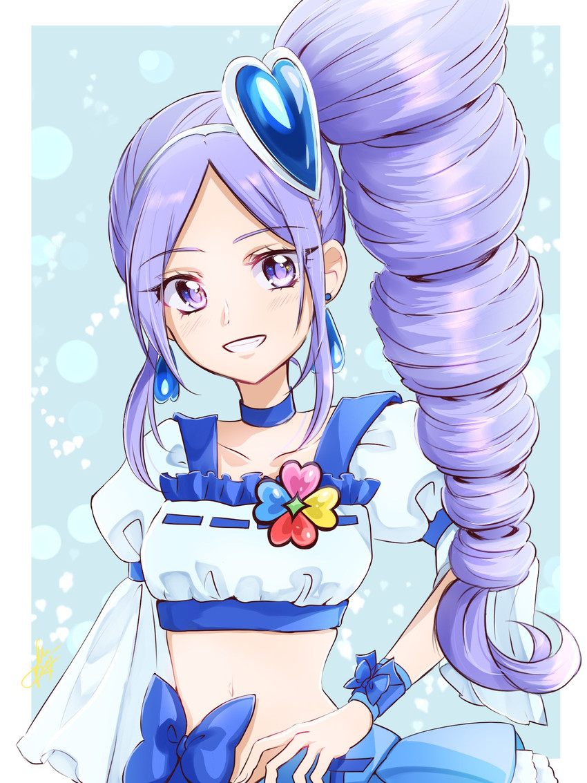 aono miki and cure berry (precure and 1 more) drawn by fpminnie1