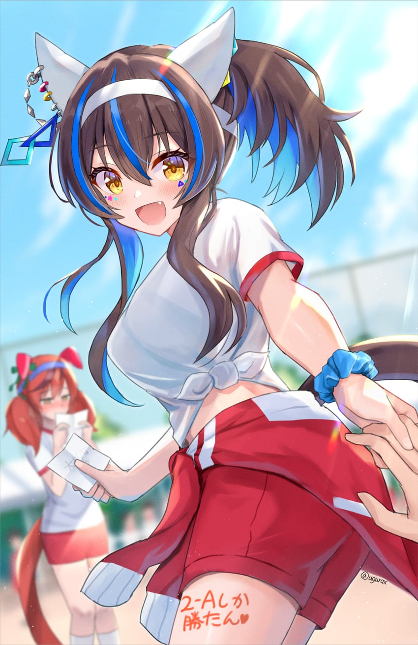nice nature and daitaku helios (umamusume) drawn by ugura_(ugurax)