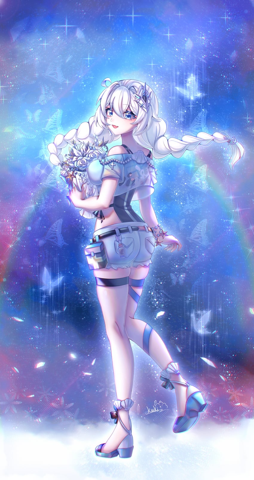 kiana kaslana (honkai and 1 more) drawn by cutescookie