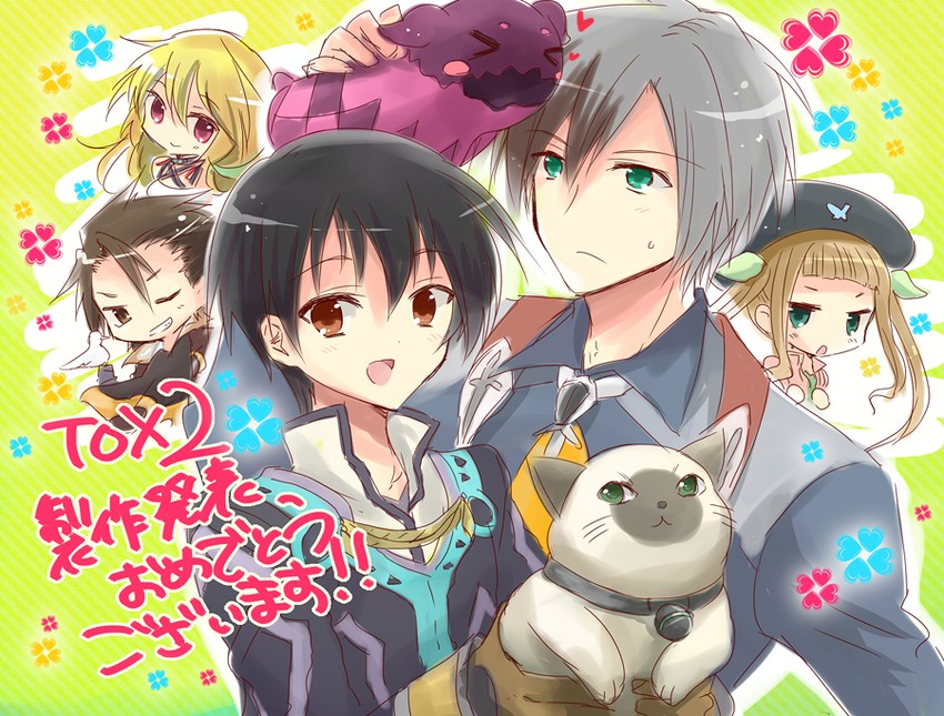 milla maxwell, alvin, teepo, ludger will kresnik, elle mel martha, and 1 more (tales of and 2 more) drawn by uni_(rabbit_beat)