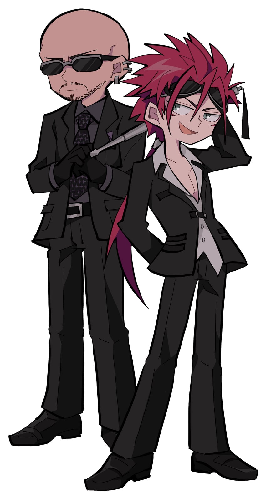reno and rude (final fantasy and 2 more) drawn by ttnoooo