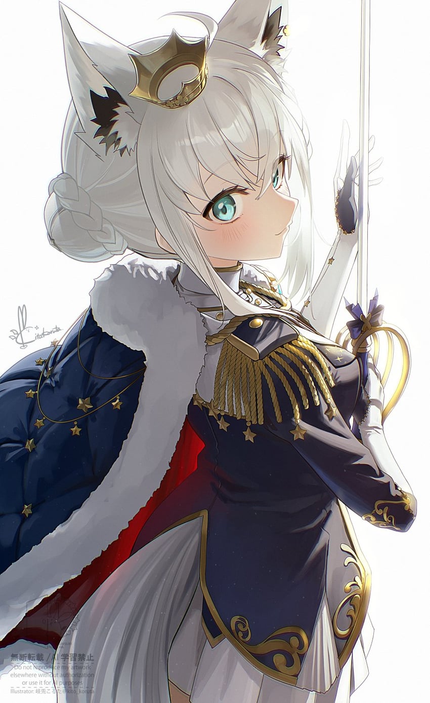 shirakami fubuki (hololive) drawn by kito_koruta and koruta_(nekoimo)