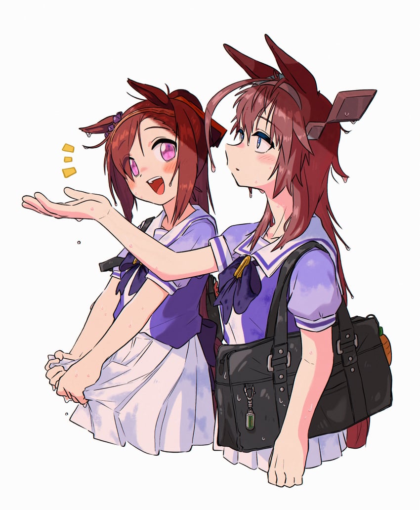 mihono bourbon and sakura bakushin o (umamusume) drawn by appleq