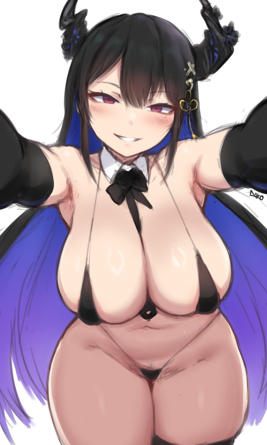 nerissa ravencroft (hololive and 1 more) drawn by dako_(dakosito)