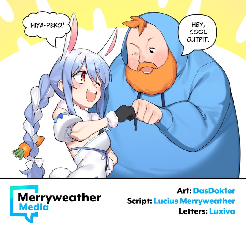 usada pekora and caseoh (hololive and 1 more) drawn by dasdokter and merryweather
