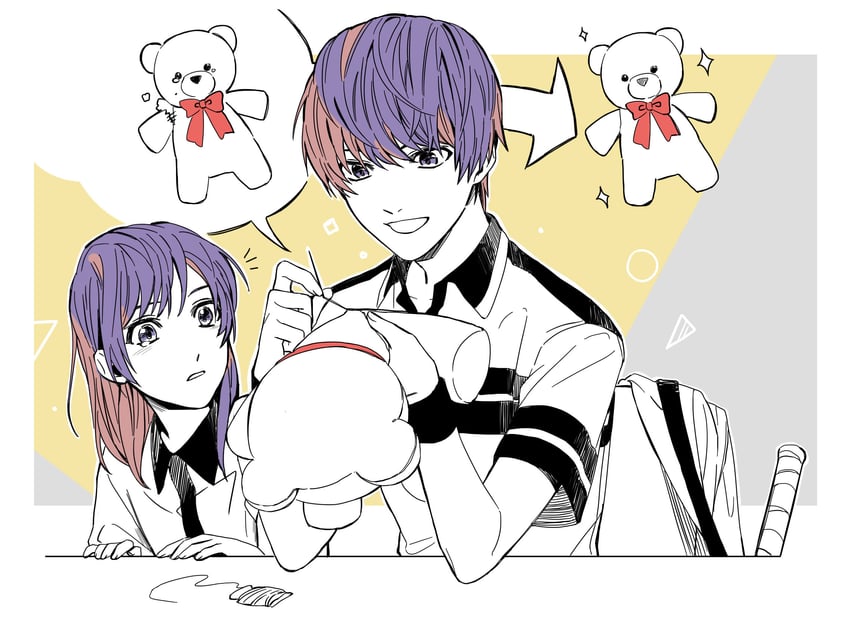 yagami light and yagami sayu (death note) drawn by nigelungdayo
