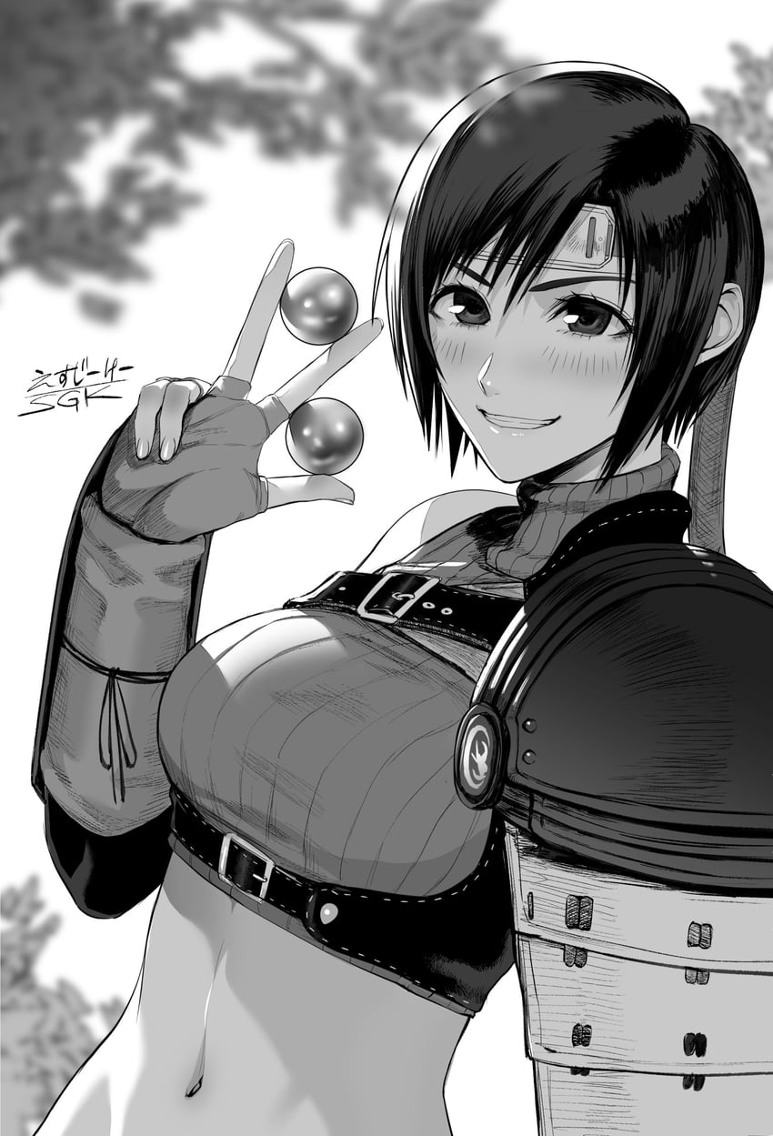 yuffie kisaragi (final fantasy and 2 more) drawn by sgk