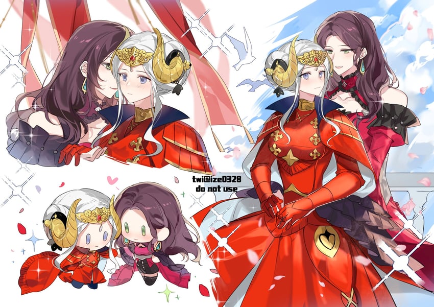edelgard von hresvelg and dorothea arnault (fire emblem and 1 more) drawn by ize0328