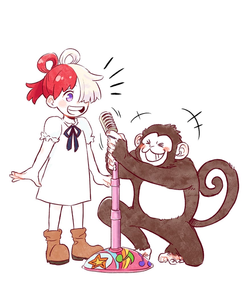uta and monster (one piece and 1 more) drawn by choko_egg