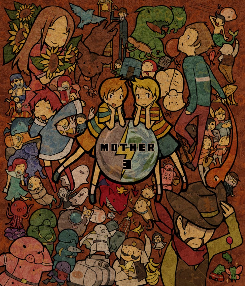lucas, kumatora, doseisan, claus, boney, and 9 more (mother and 1 more) drawn by hanokage