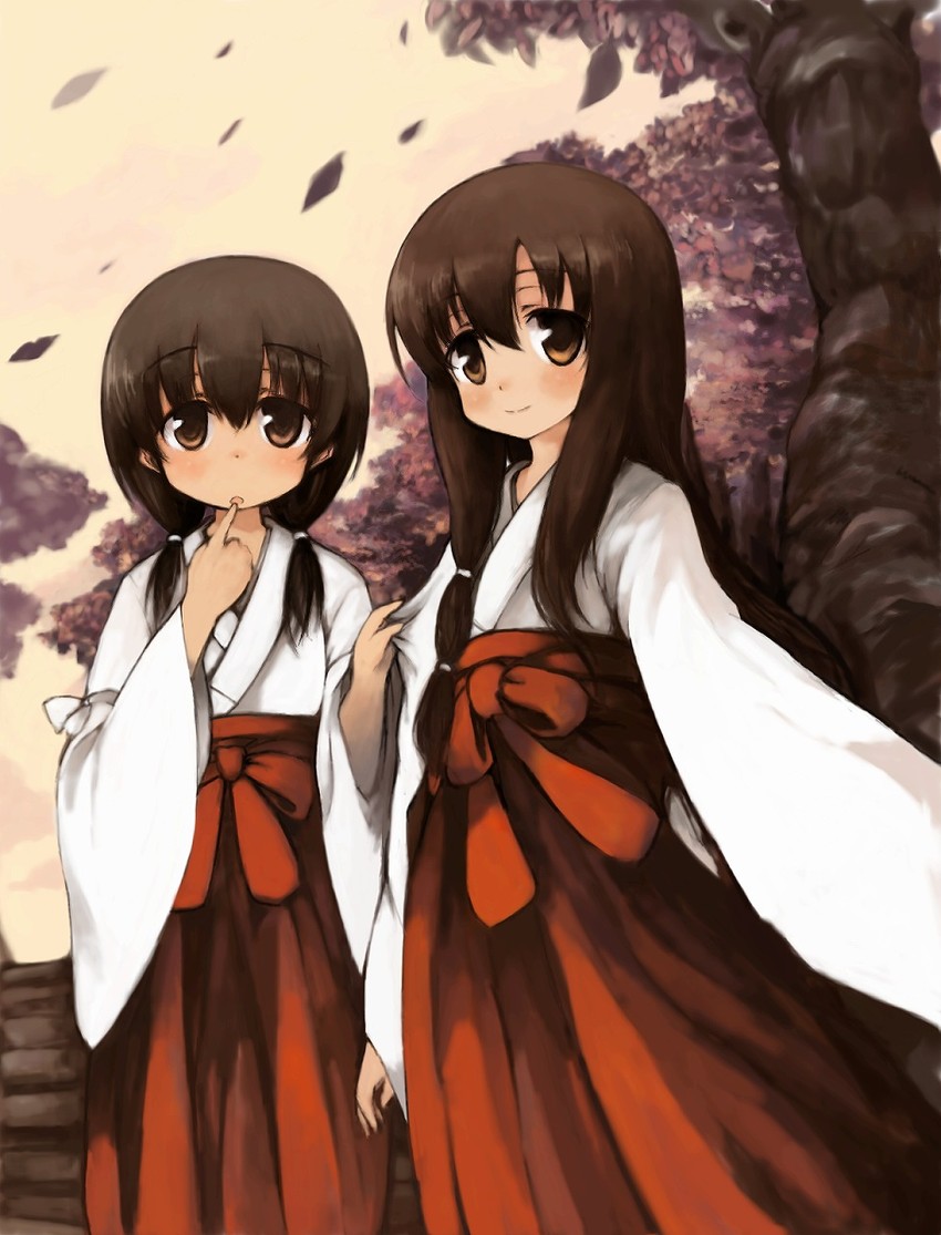 iwato kasumi and jindai komaki (saki) drawn by oimu_(ununsan)