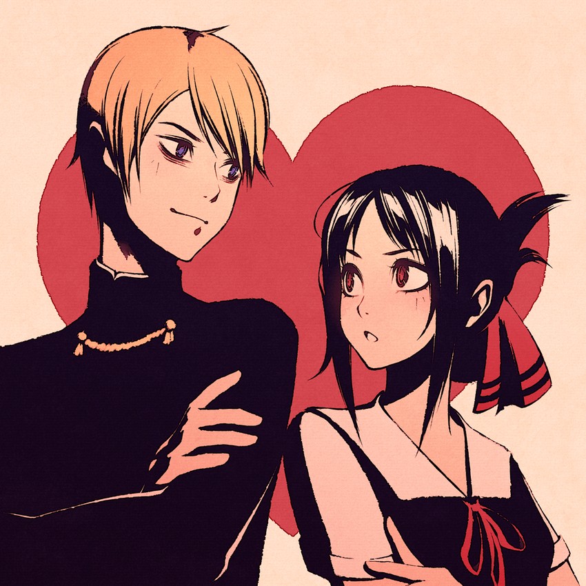 shinomiya kaguya and shirogane miyuki (kaguya-sama wa kokurasetai ~tensai-tachi no renai zunousen~) drawn by moshimoshibe