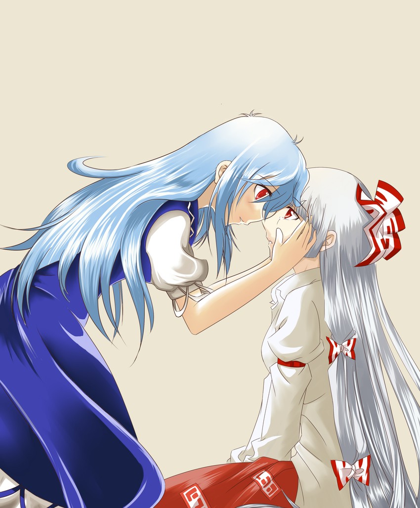 fujiwara no mokou and kamishirasawa keine (touhou) drawn by kumo_ryuun