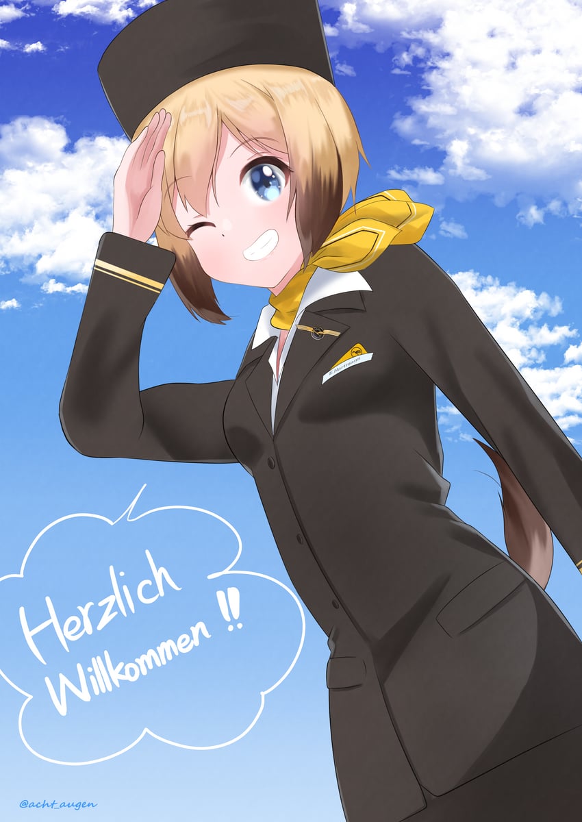 erica hartmann (world witches series and 4 more) drawn by acht_augen