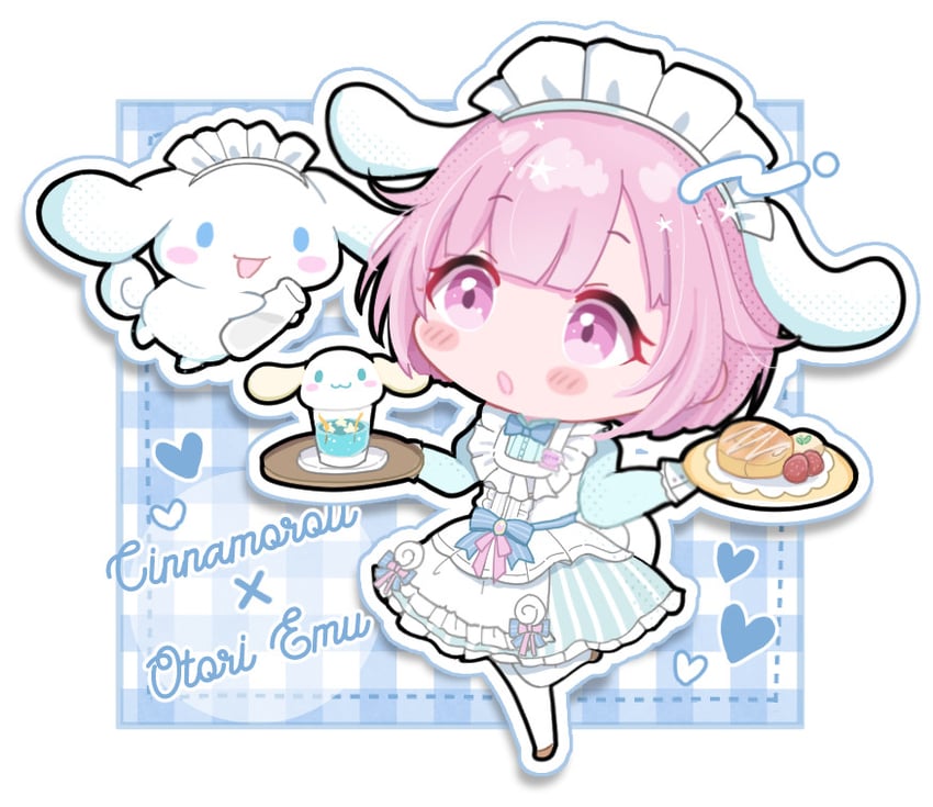 ootori emu and cinnamoroll (project sekai and 2 more) drawn by toro_ro_oekaki