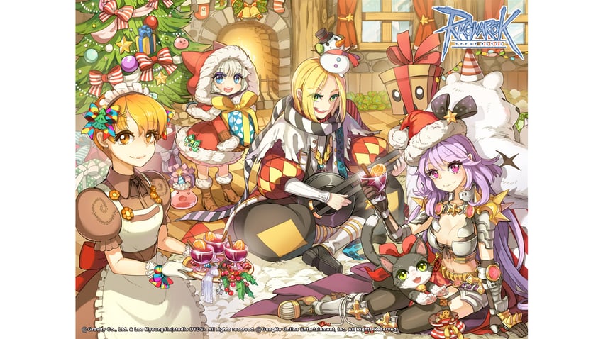 poring, rune knight, summoner, minstrel, wildrose, and 2 more (ragnarok online) drawn by taruk