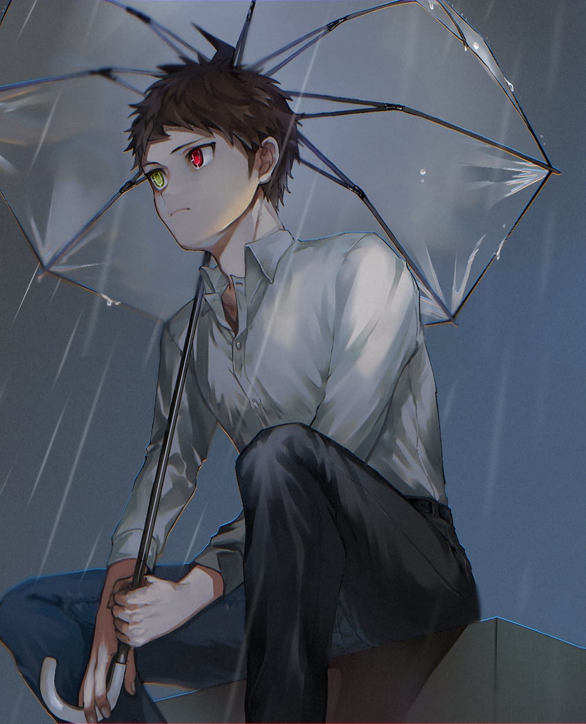 hinata hajime (danganronpa and 2 more) drawn by suzumetarou
