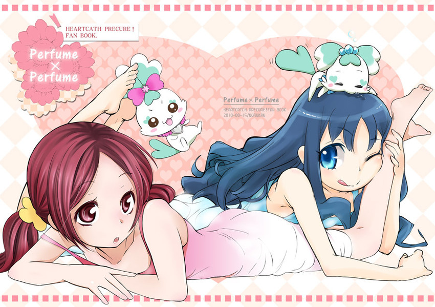 kurumi erika, hanasaki tsubomi, coffret, and chypre (precure and 1 more) drawn by kokkoro_(nullcan)