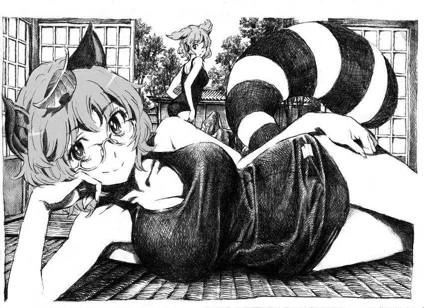 toyosatomimi no miko and futatsuiwa mamizou (touhou) drawn by nobita_(makoto7060355)