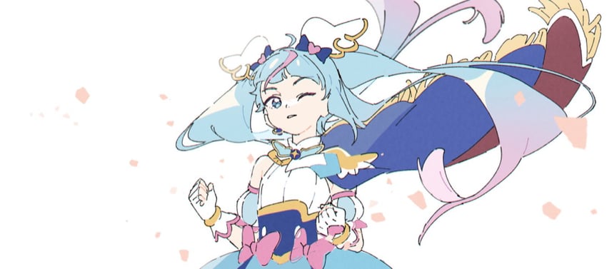 sora harewataru and cure sky (precure and 1 more) drawn by ginjiro_(ginjiroxx)