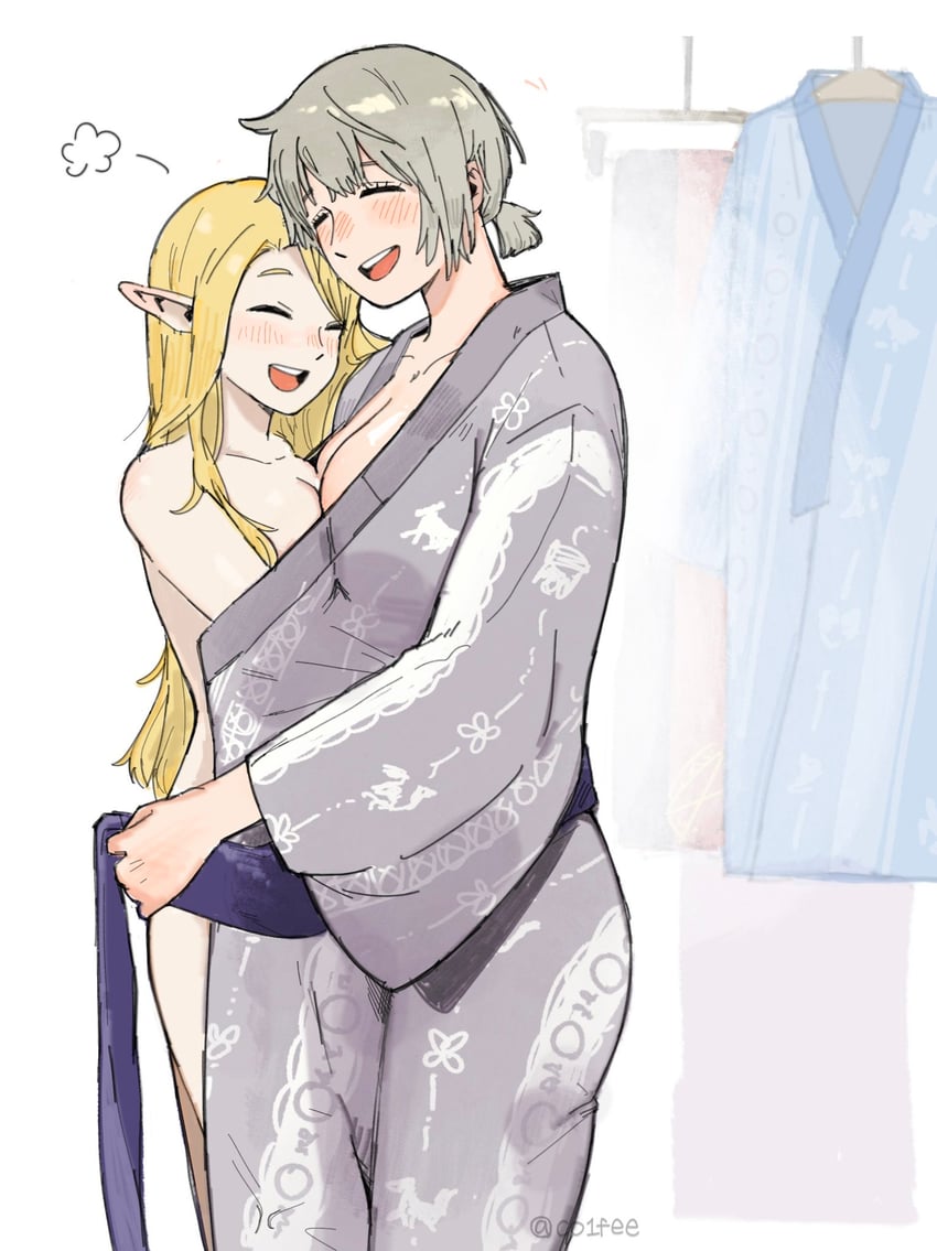 marcille donato and falin touden (dungeon meshi) drawn by co1fee