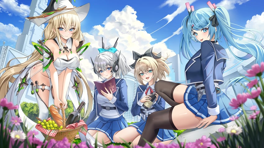 hikari, ether, kaze, and aliz (starward) drawn by ssong2