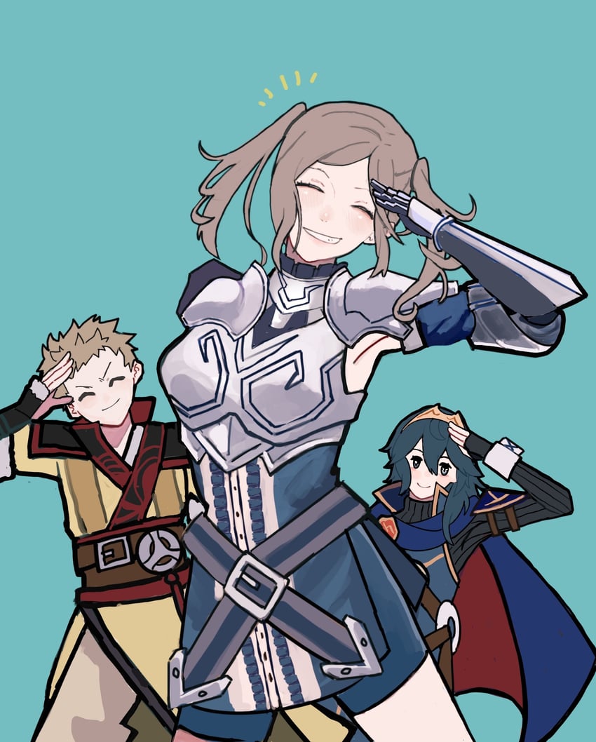 lucina, cynthia, and owain (fire emblem and 1 more) drawn by ponzuponta39