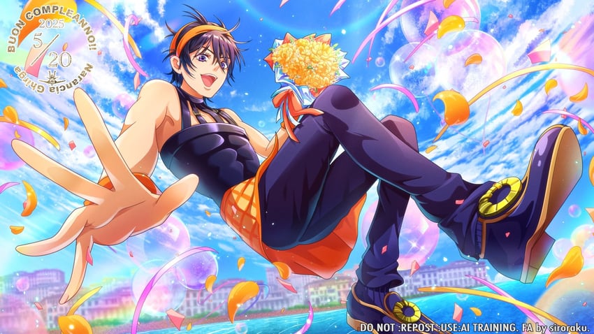 narancia ghirga (jojo no kimyou na bouken and 1 more) drawn by watawata_nr_(siroraku)
