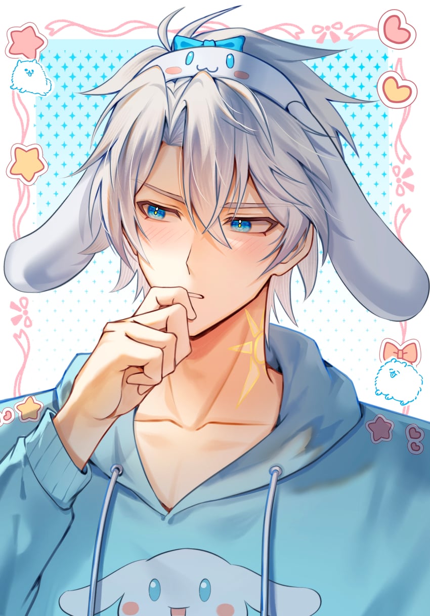 phainon and cinnamoroll (honkai and 3 more) drawn by jie48615