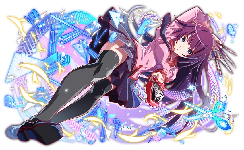 senjougahara hitagi (monogatari and 2 more)