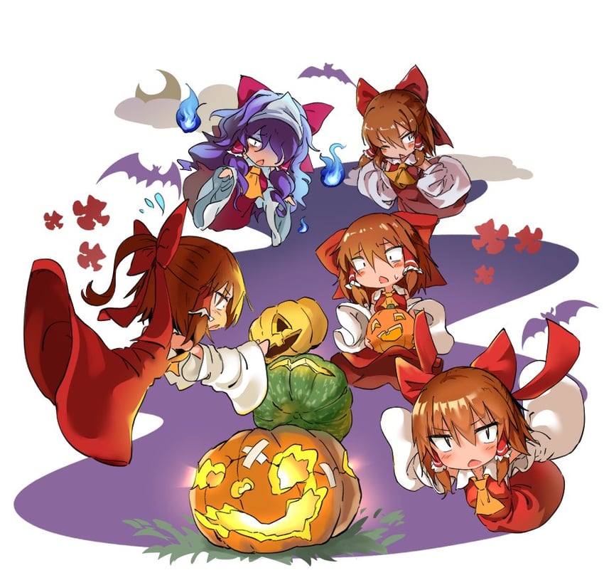 hakurei reimu and sakenomi (touhou and 1 more) drawn by berazasu