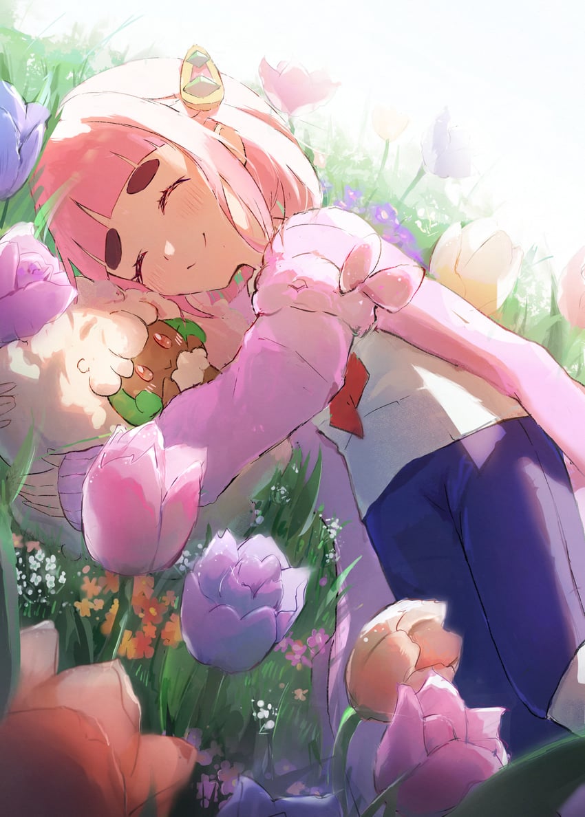 lacey and whimsicott (pokemon and 1 more) drawn by anzu_(v0_0v_o0)