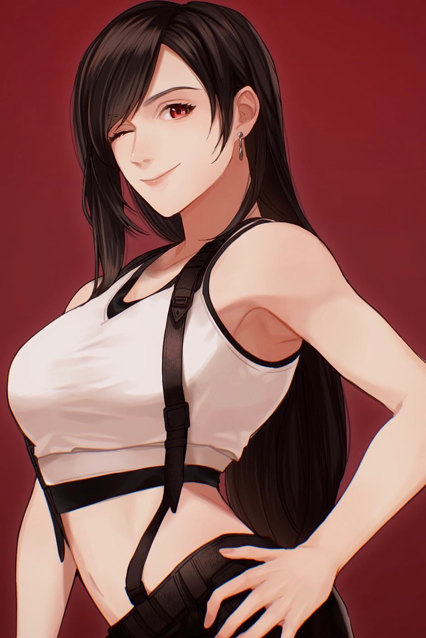 tifa lockhart (final fantasy and 2 more) drawn by 0_ebj