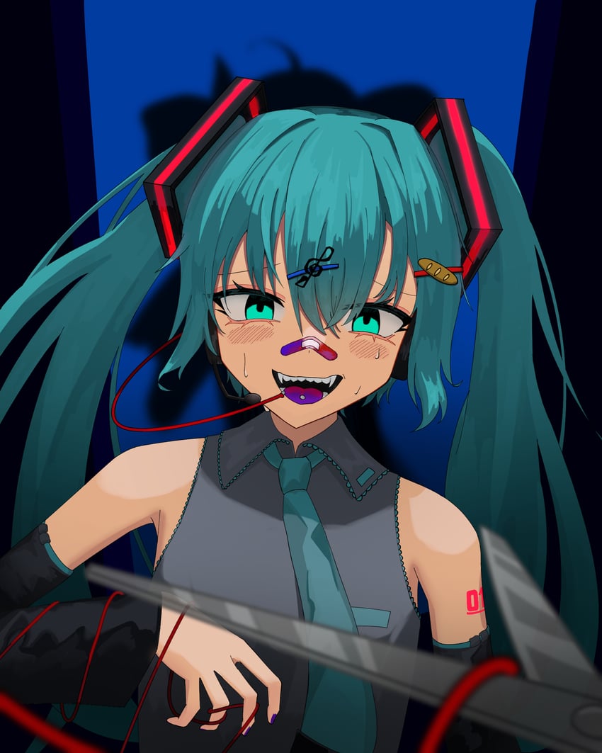 hatsune miku and kasane teto (vocaloid and 2 more) drawn by munori