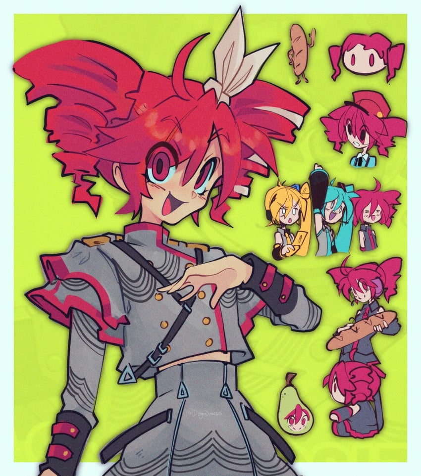 hatsune miku, kasane teto, akita neru, and pearto (vocaloid and 5 more) drawn by degodraws