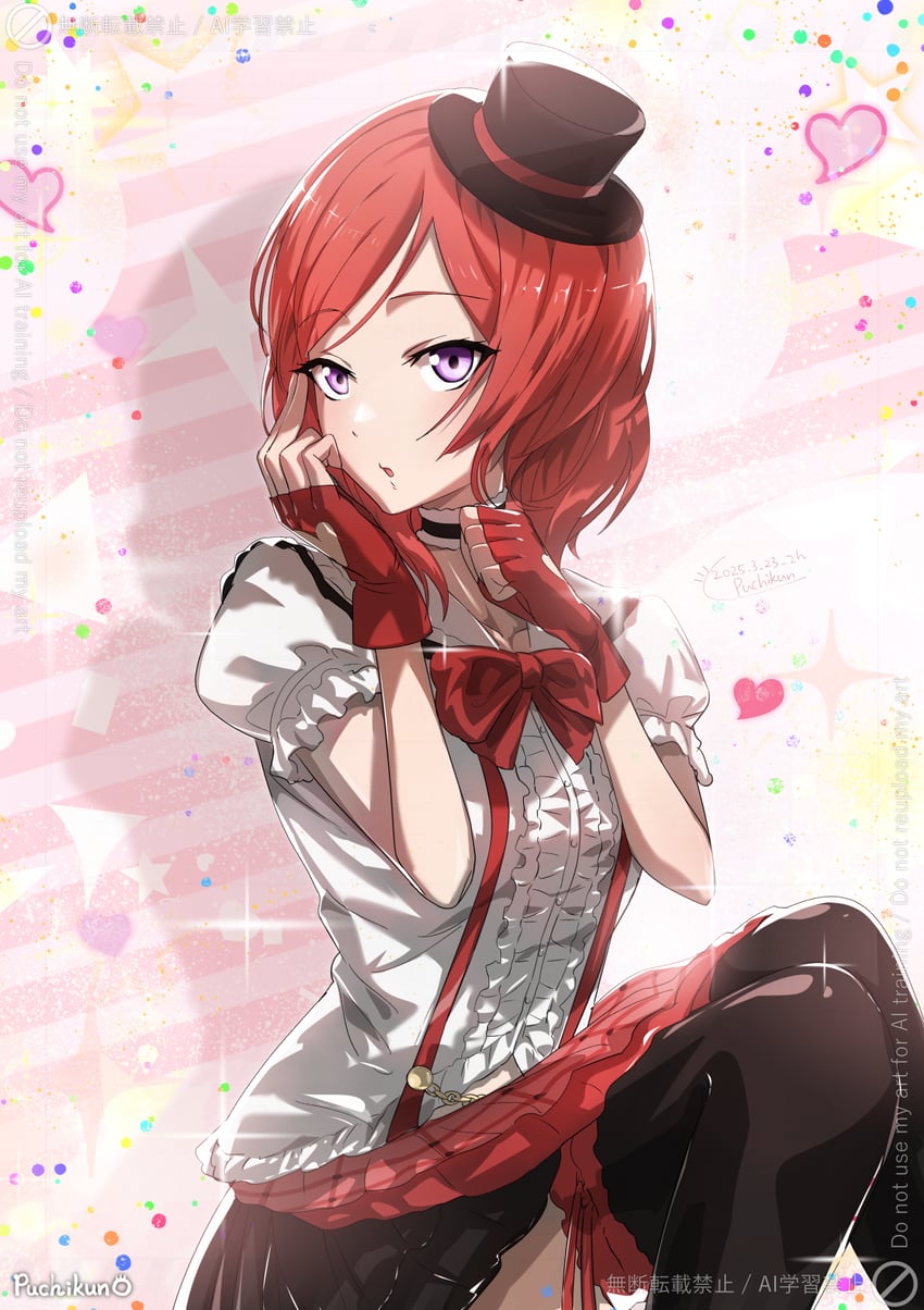 nishikino maki (love live! and 1 more) drawn by puchikun
