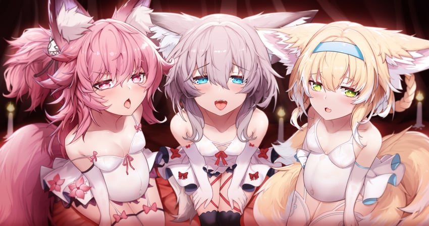 suzuran, sussurro, and shamare (arknights) drawn by ddddecade