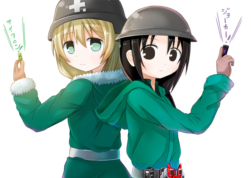 chito and yuuri (kamen rider and 2 more) drawn by mugi_moruto