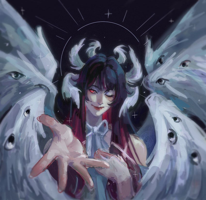 columbina (genshin impact) drawn by kich_mich