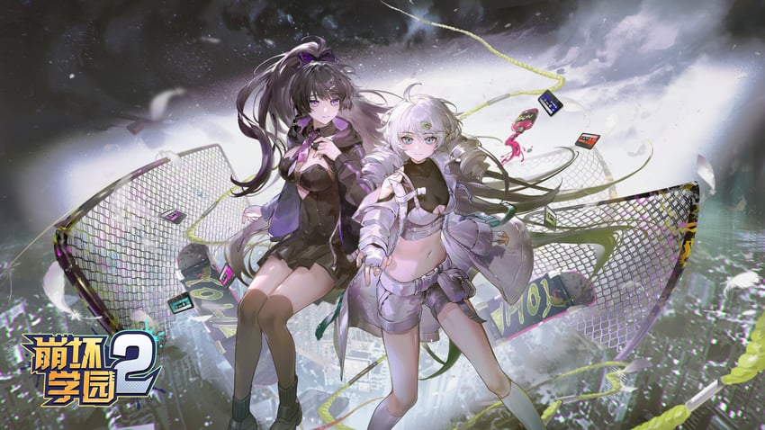 kiana kaslana and raiden mei (honkai and 1 more)