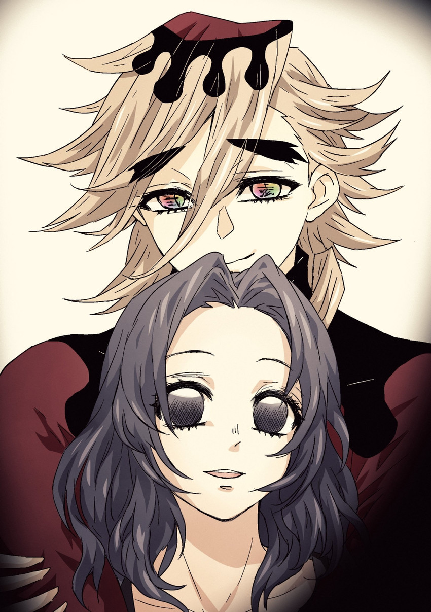 kochou shinobu and douma (kimetsu no yaiba) drawn by hamiko_(hakogardenmiko)