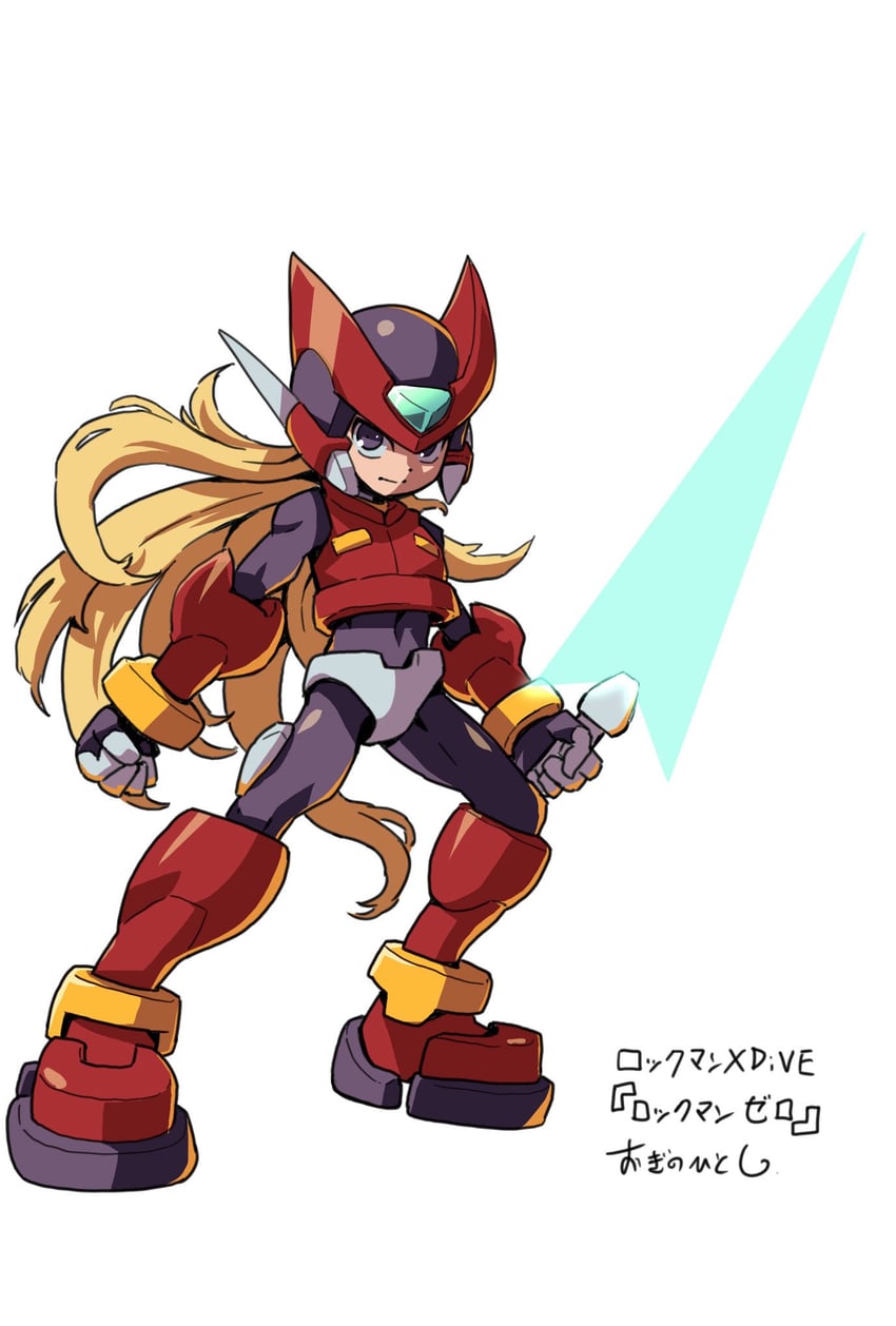 zero and zero(z) (mega man and 3 more) drawn by ogino_hitoshi_(ogitchi)