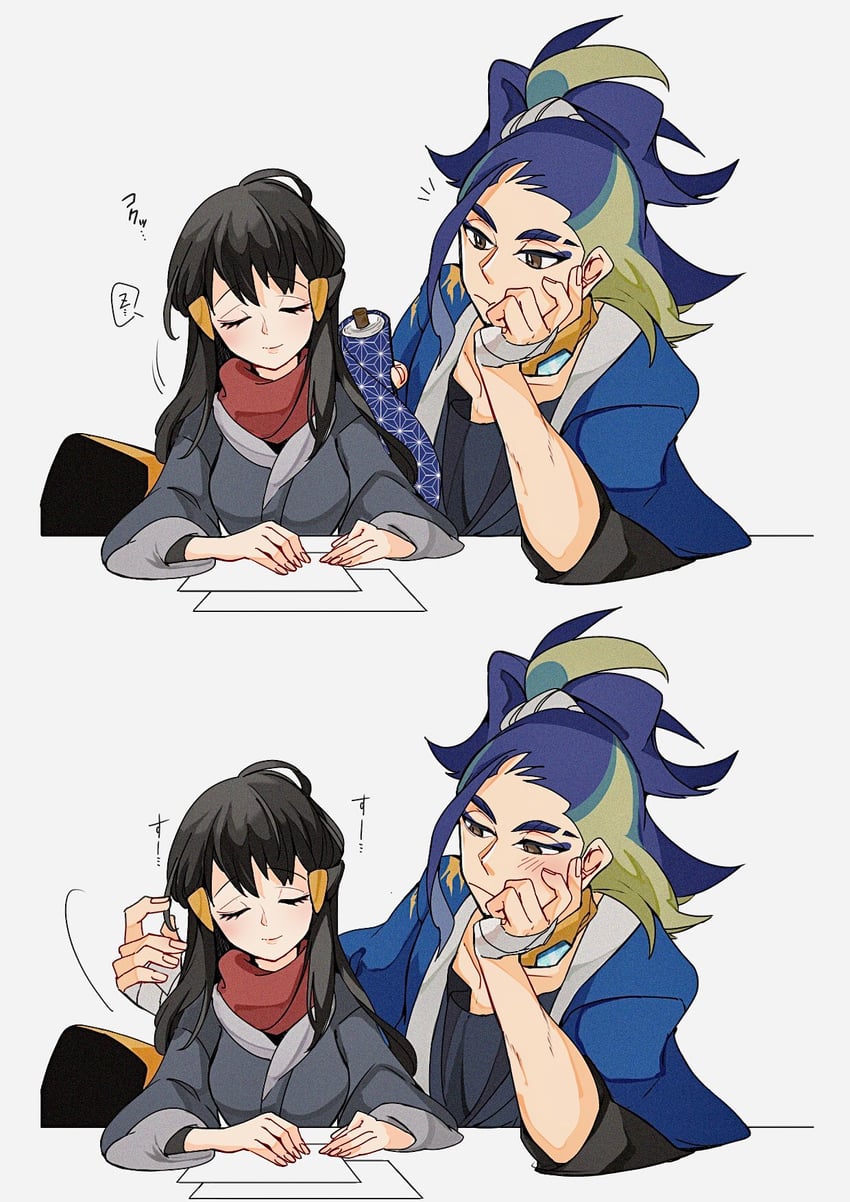akari and adaman (pokemon and 1 more) drawn by cocoa_s3