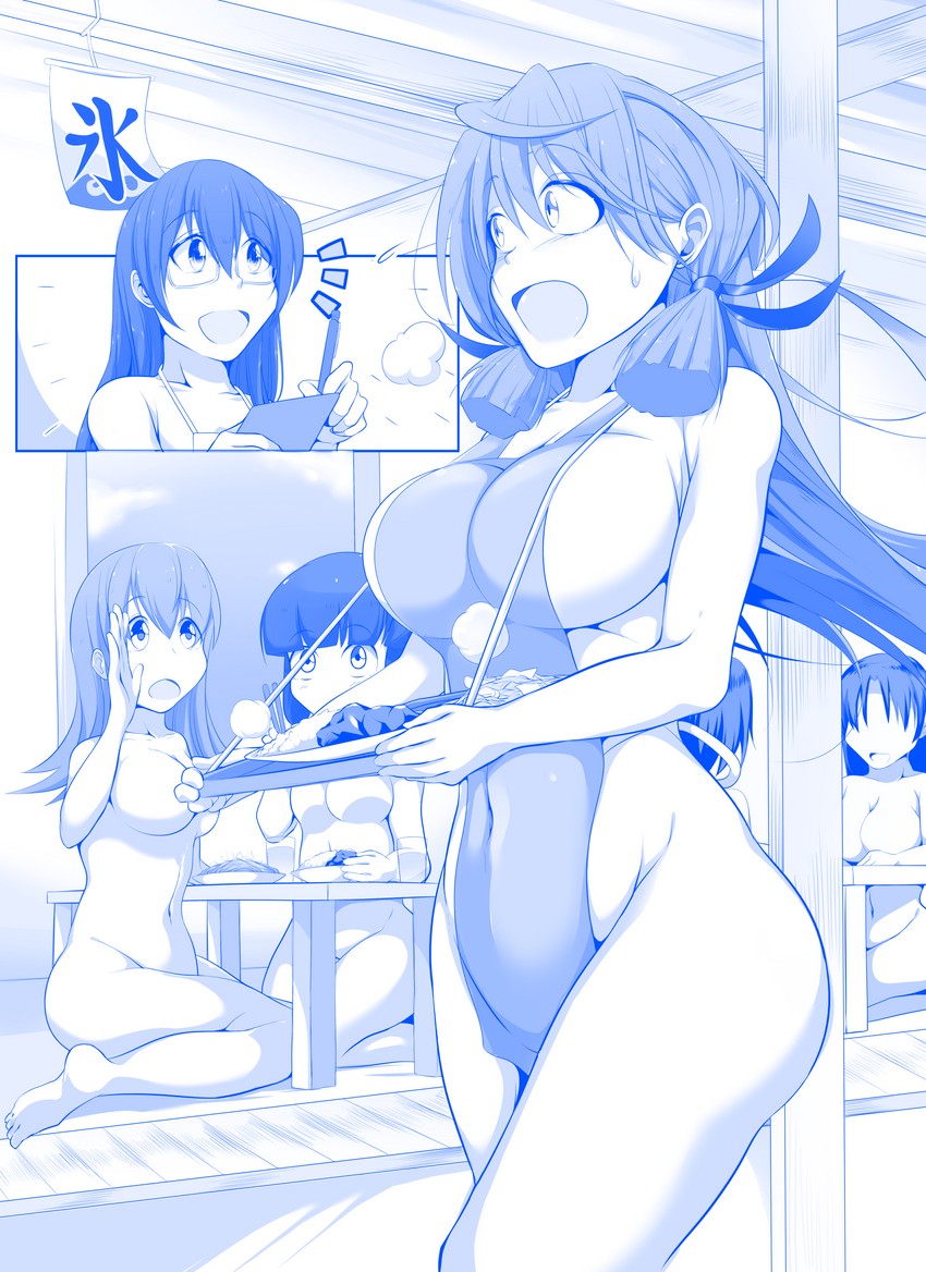 ooyodo, kitakami, ooi, and akashi (kantai collection) drawn by ugono_takenoko