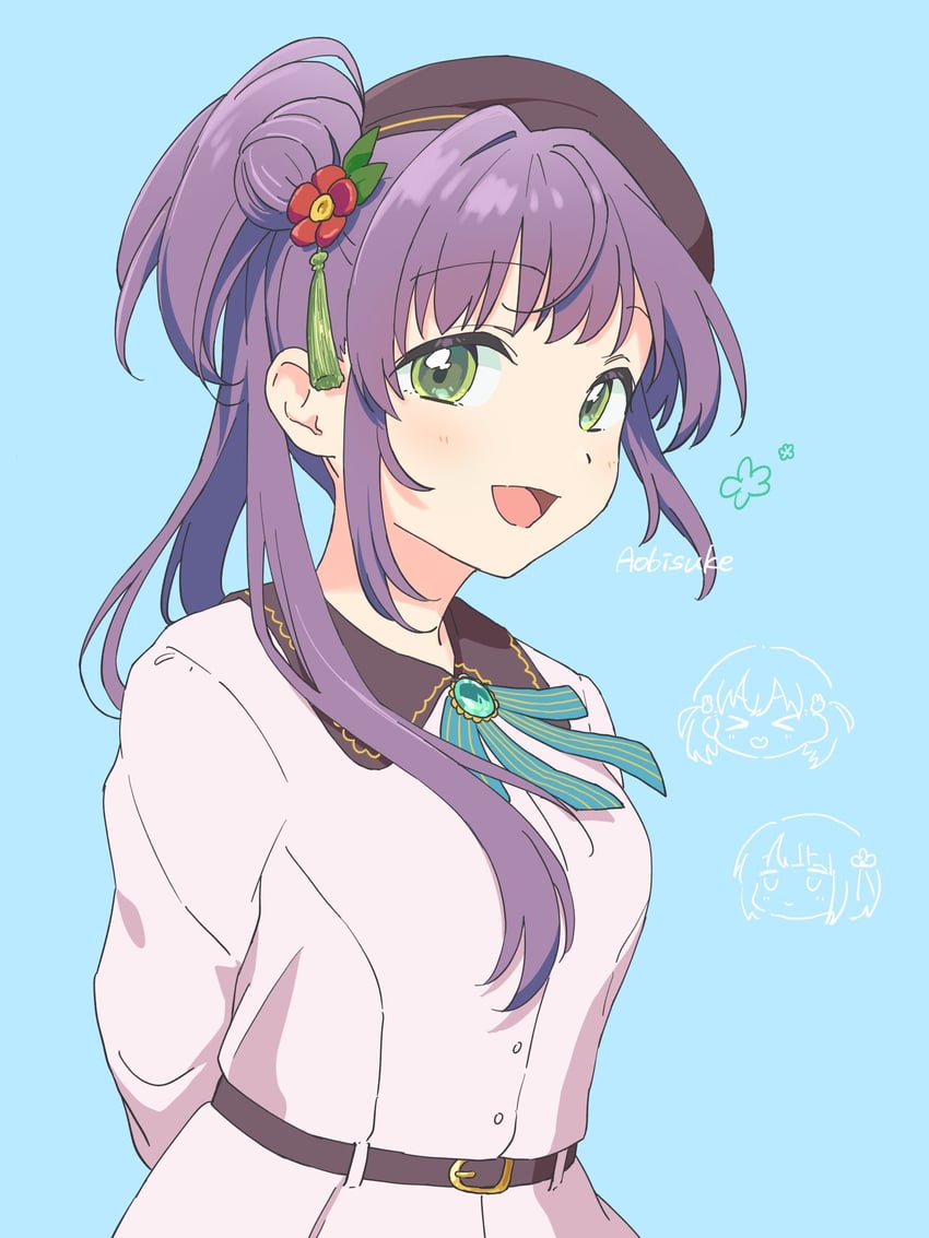 hinoshita kaho, otomune kozue, and momose ginko (love live! and 1 more) drawn by aobisuke