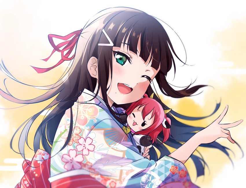kurosawa dia and kurosawa ruby (love live! and 1 more) drawn by fuyuu310