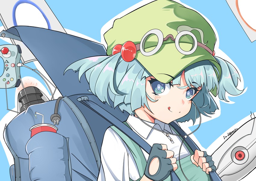 kawashiro nitori and sentry turret (touhou and 1 more) drawn by ylong